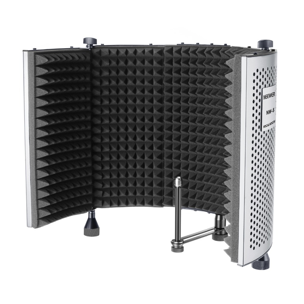 Neewer NW-5 Foldable Adjustable Portable Sound Absorbing Vocal Recording Panel, Aluminum Acoustic Isolation Microphone Shield