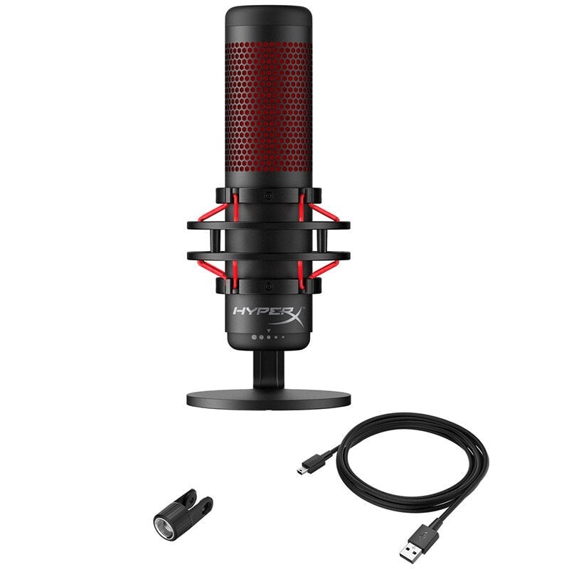 Kingston HyperX QuadCast USB Condenser Gaming Microphone Professional Computer Microfone for PC PS4 Mac Podcasts Twitch YouTube